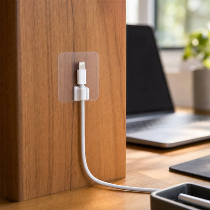 Wall mounting with sticky gel pad in household setting