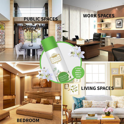 Features of white floral air freshener spray