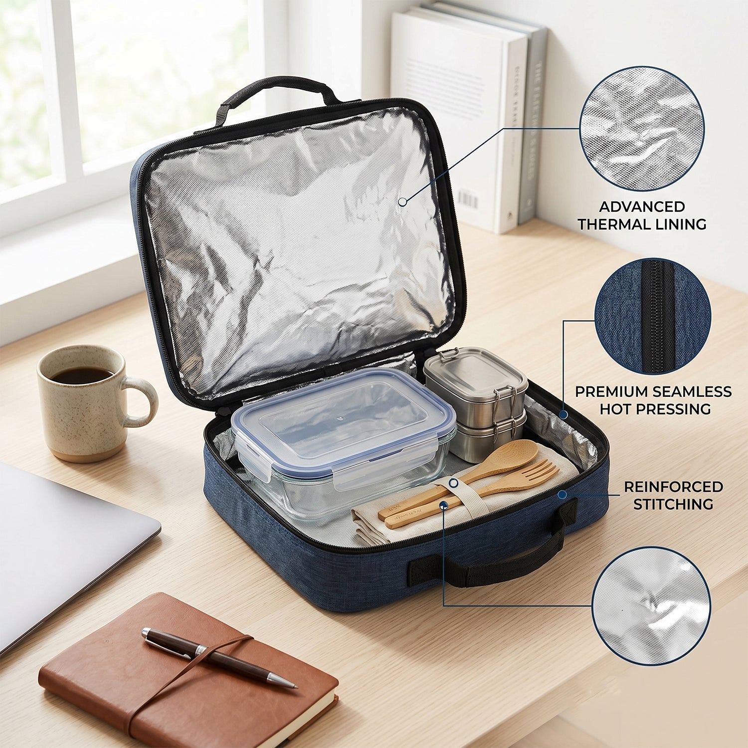 Bag features a secure zip for safe storage