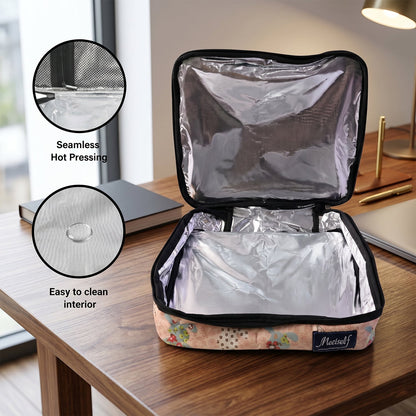 Close-up of the durable fabric and smooth zipper of the travel organizer.