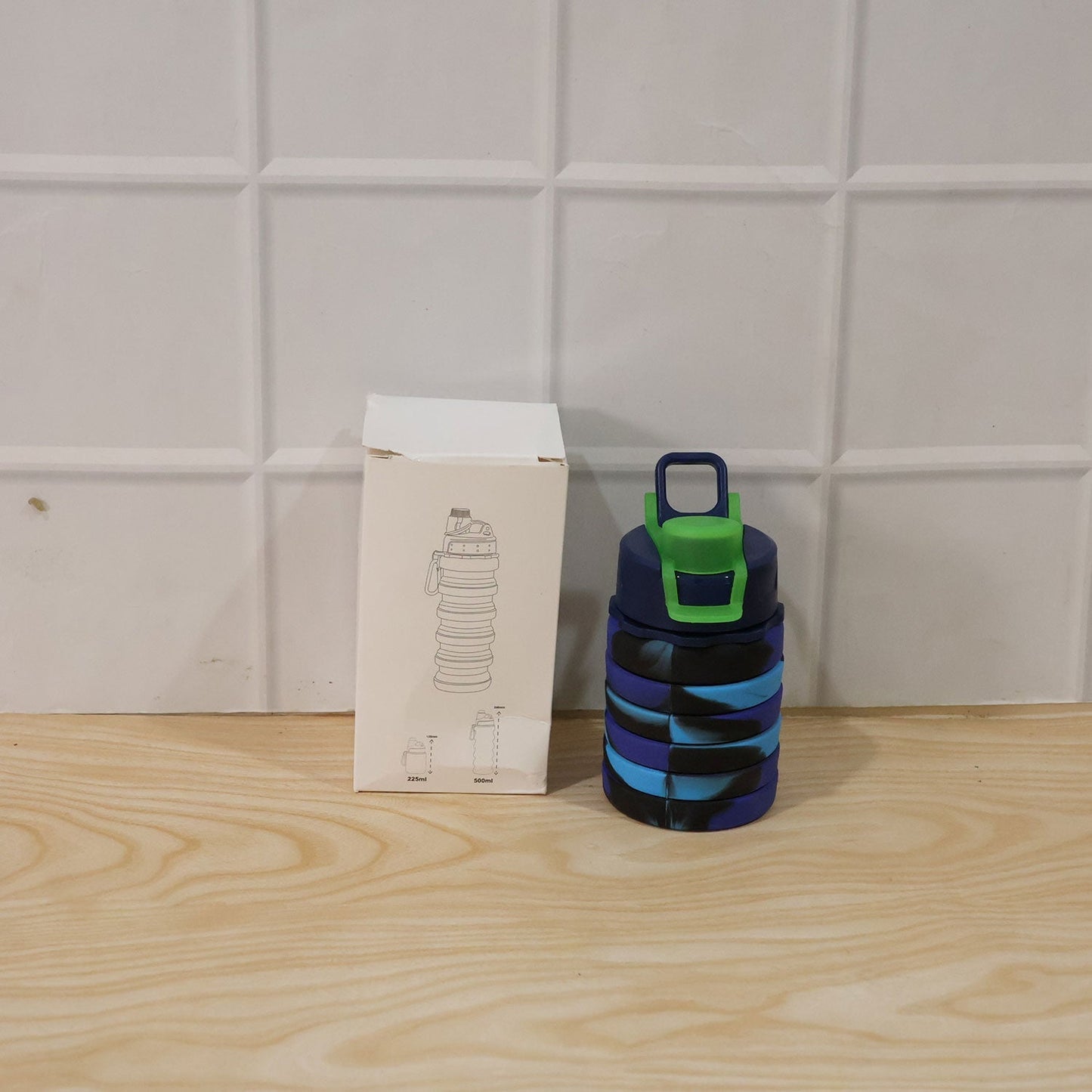 Daily use foldable water bottle, lightweight and durable