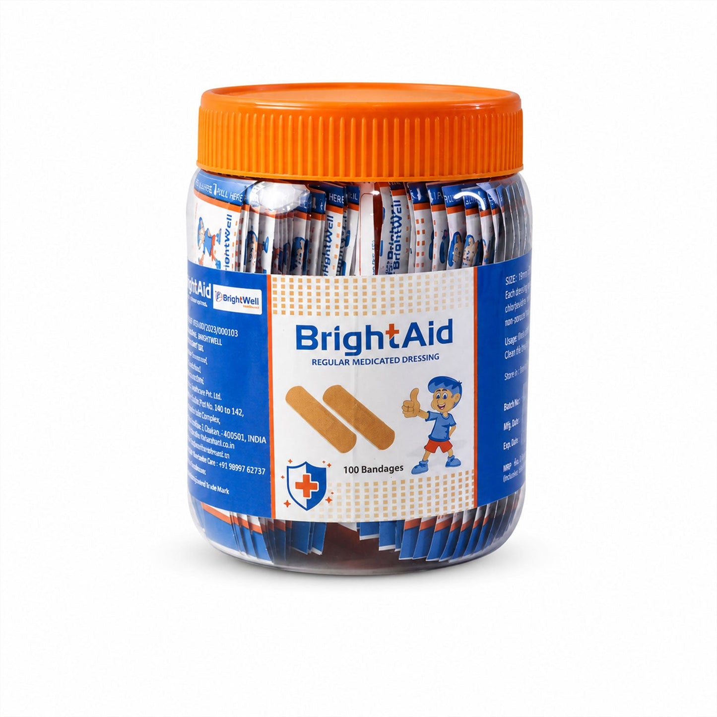 Adhesive bandages applied on cuts and scrapes