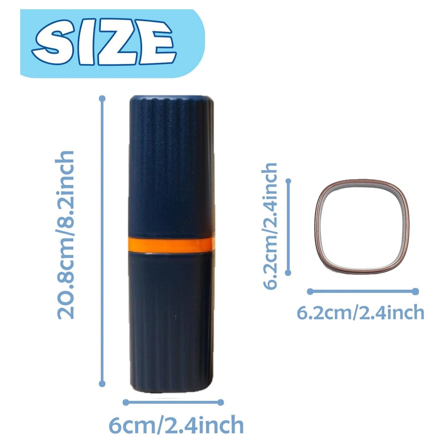 Size guide for bathroom accessories combo set in stylish design
