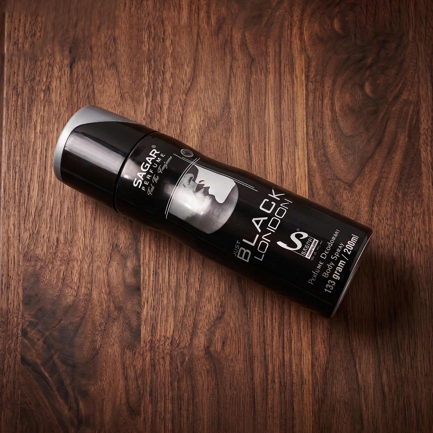 Detailed shot of men's body spray can