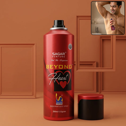 Sagar Beyond Heart men's body spray with masculine fragrance