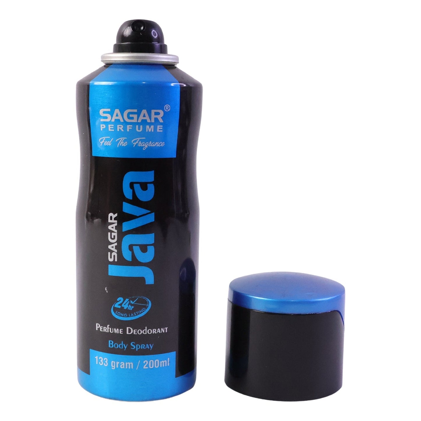 White background can of men's body spray 200ml