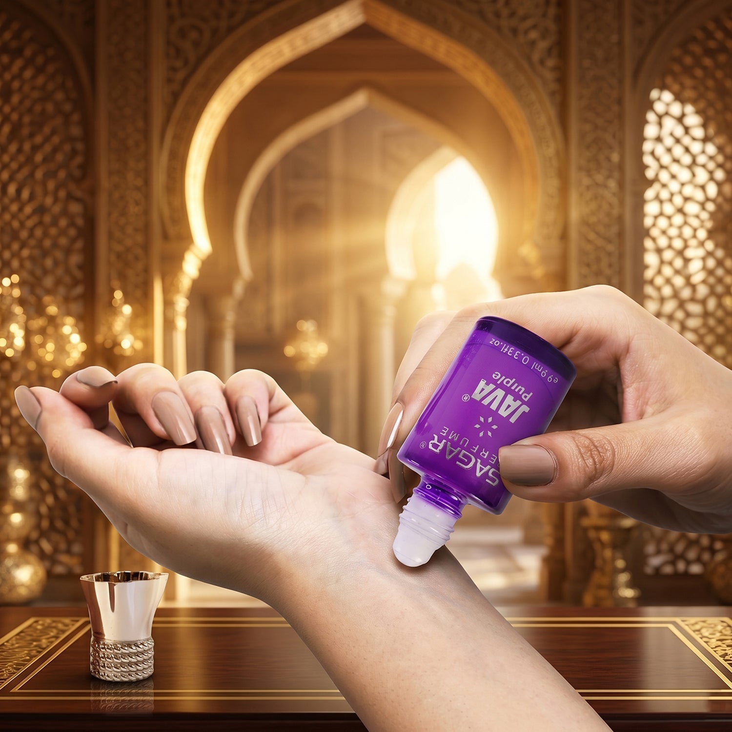 Attar perfume oil in use, suitable for daily wear