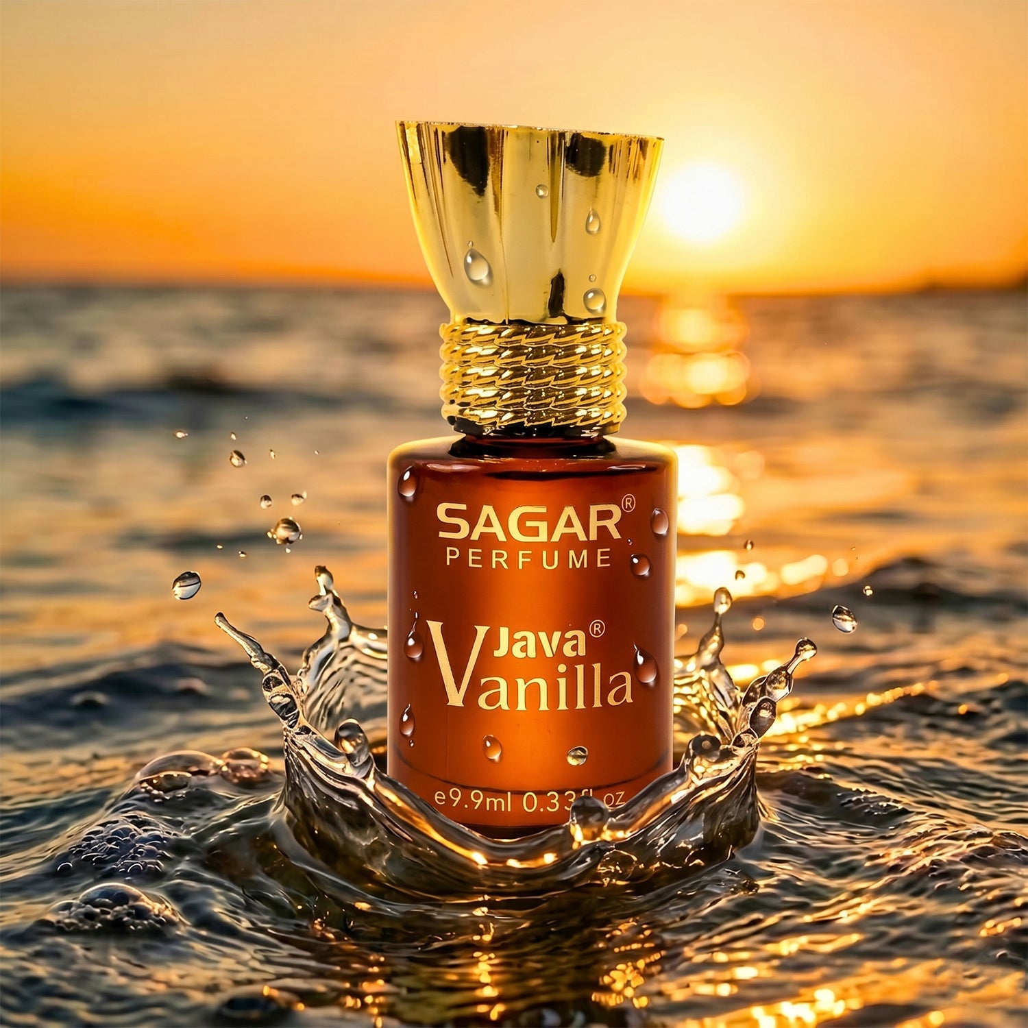 Perfume oil application on skin in sleek bottle