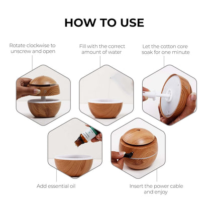 How to use the ultrasonic diffuser humidifier