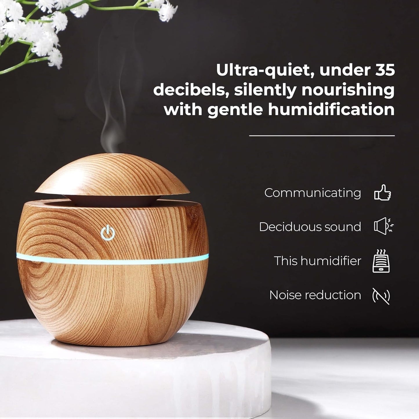 Home use diffuser with LED lighting