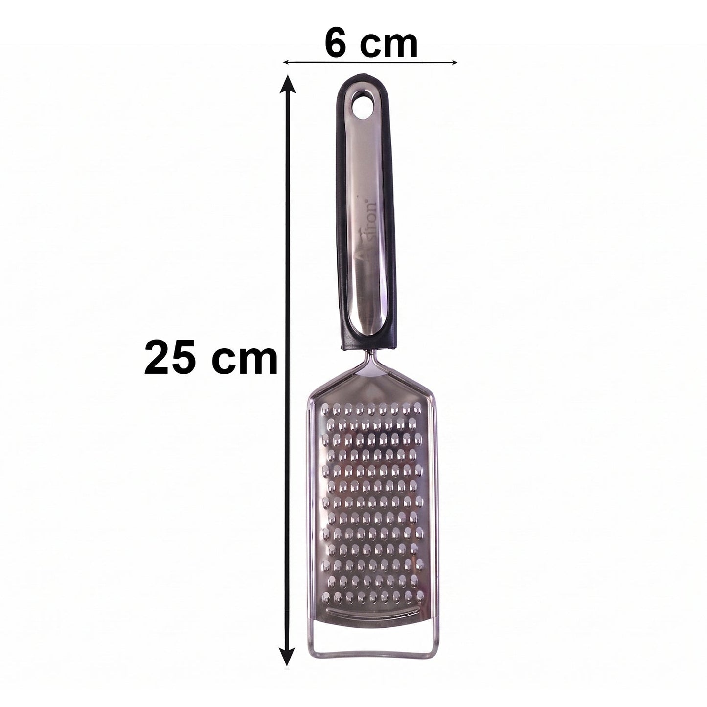 Size guide for stainless steel cheese grater