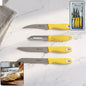 Stainless steel kitchen knife and peeler combo set design