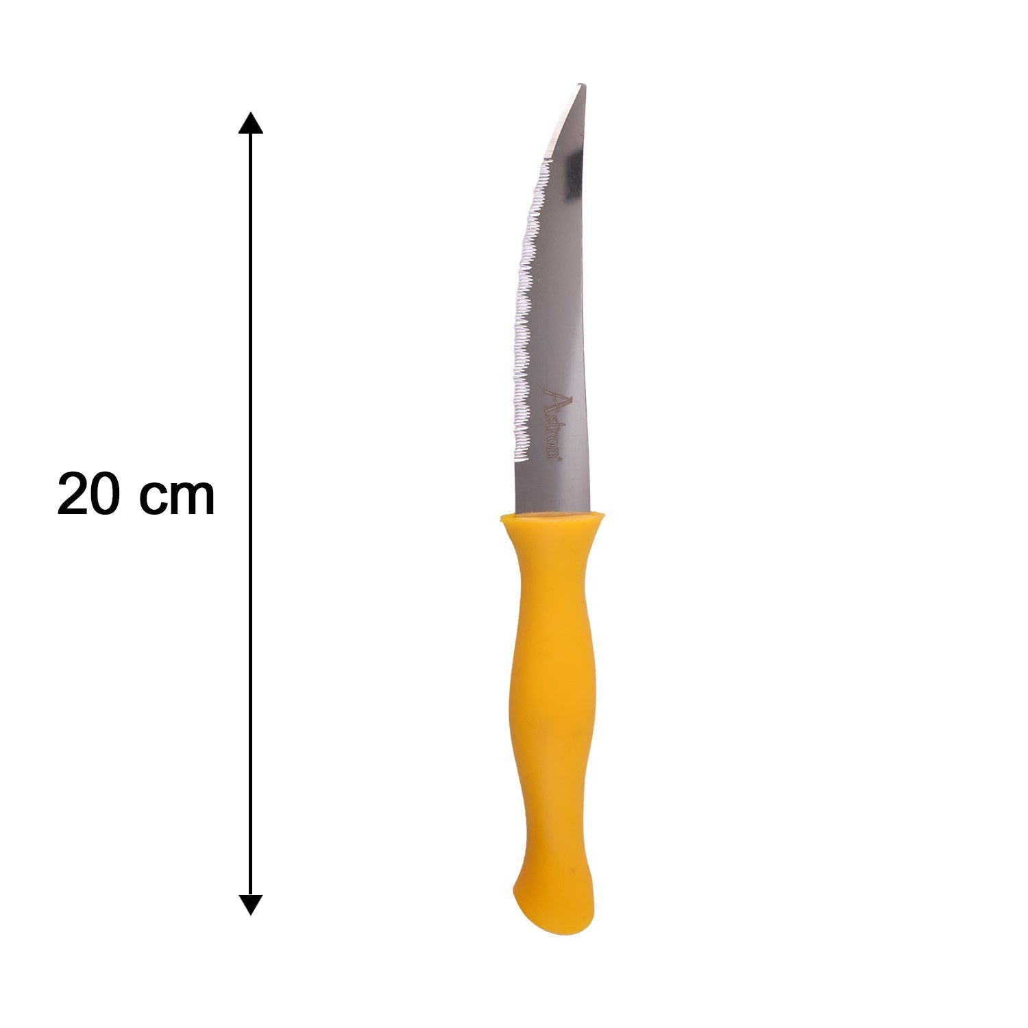 Size guide for kitchen knife and peeler set