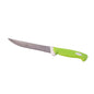 9-inch stainless steel kitchen knife with plastic handle on white background