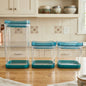 Set of 3 airtight plastic food storage containers with flip-lock lids for kitchen organization