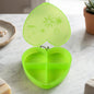 Heart-shaped 4-compartment pill organizer with keychain