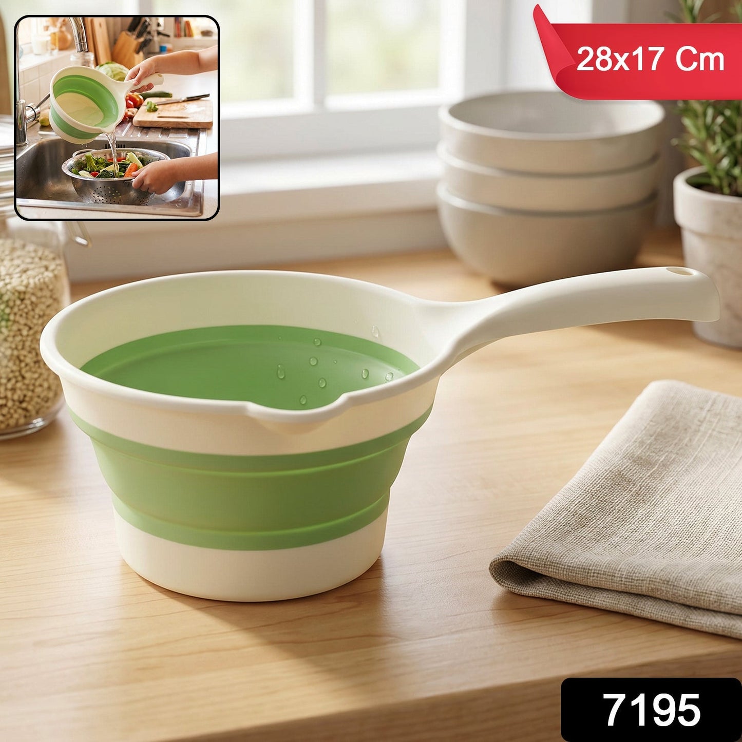 Water dipper scoop pack in vibrant green and white