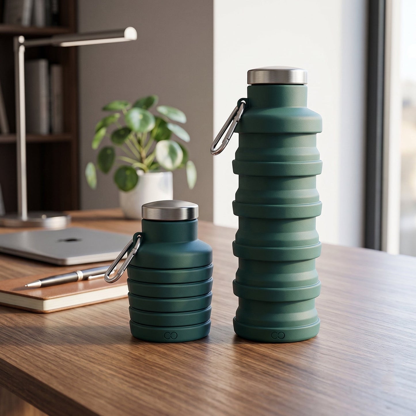 500ml collapsible water bottle on white background