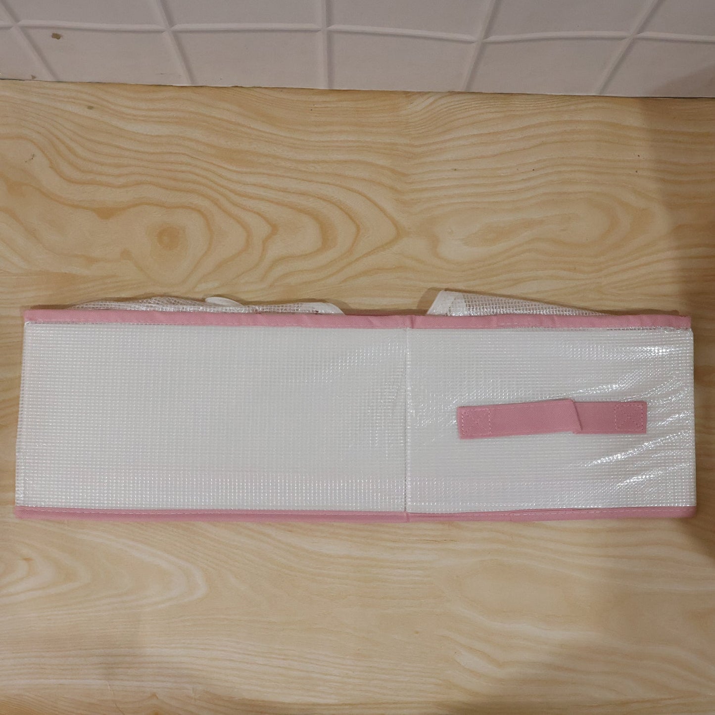 Folded compact foldable fabric storage box