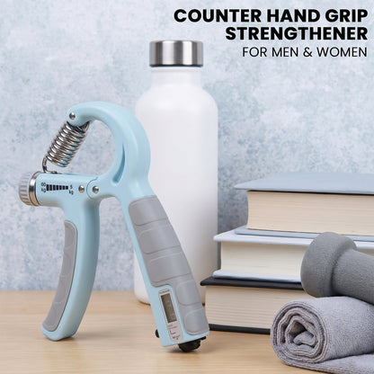 Grip strengthener showing key features