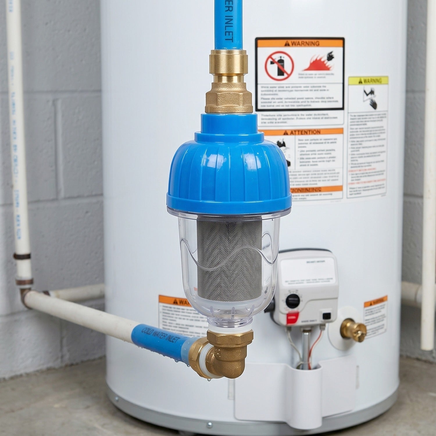 Easy installation of shower filter on tap