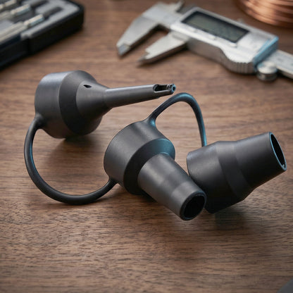 Close-up of electric air pump nozzles