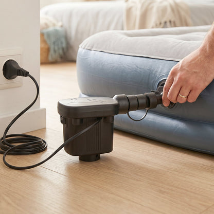Using electric air pump for inflating outdoor toys