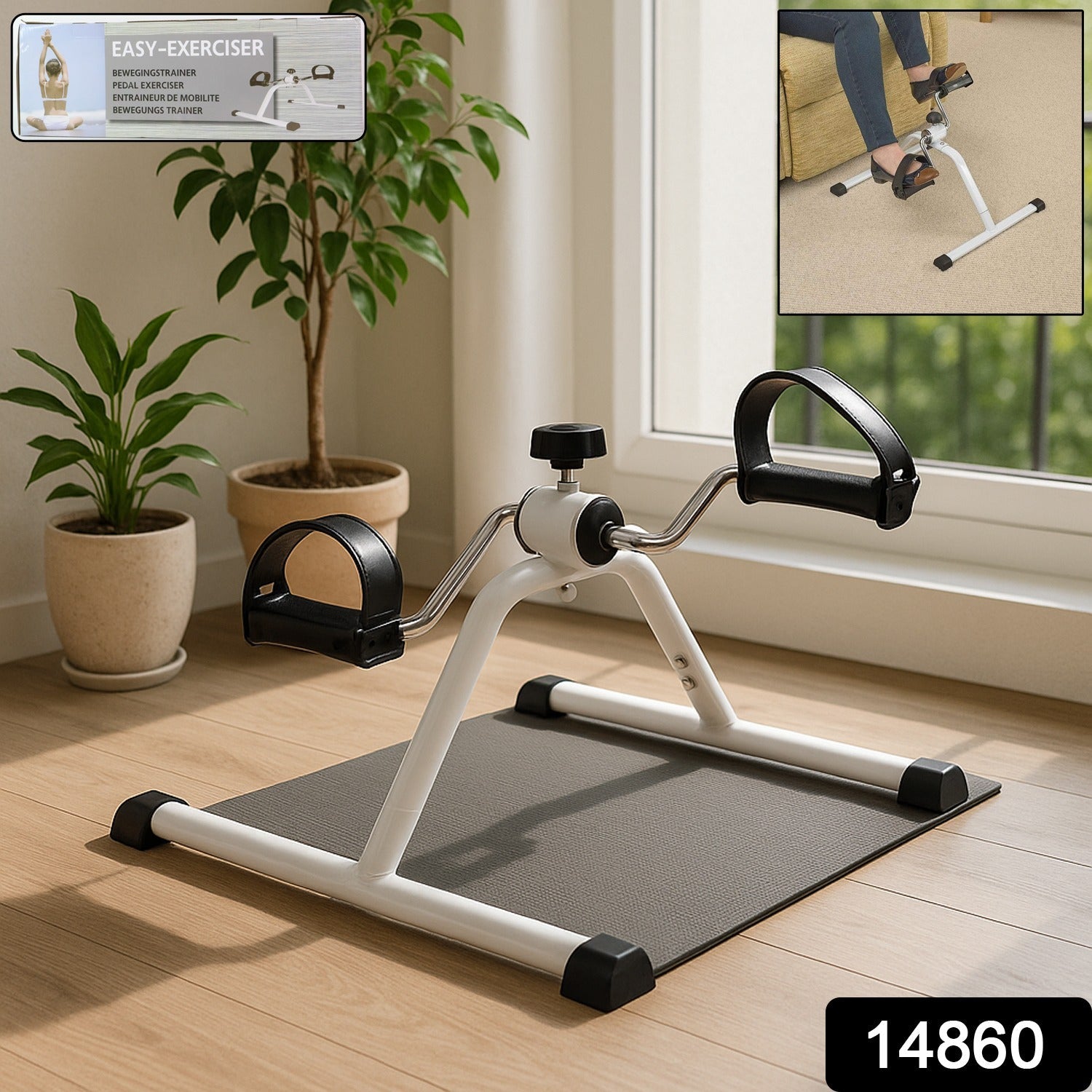 Portable pedal exerciser machine with adjustable resistance