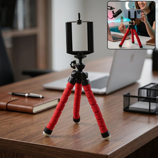 Mini flexible tripod stand with bendable octopus legs for mobile phones
