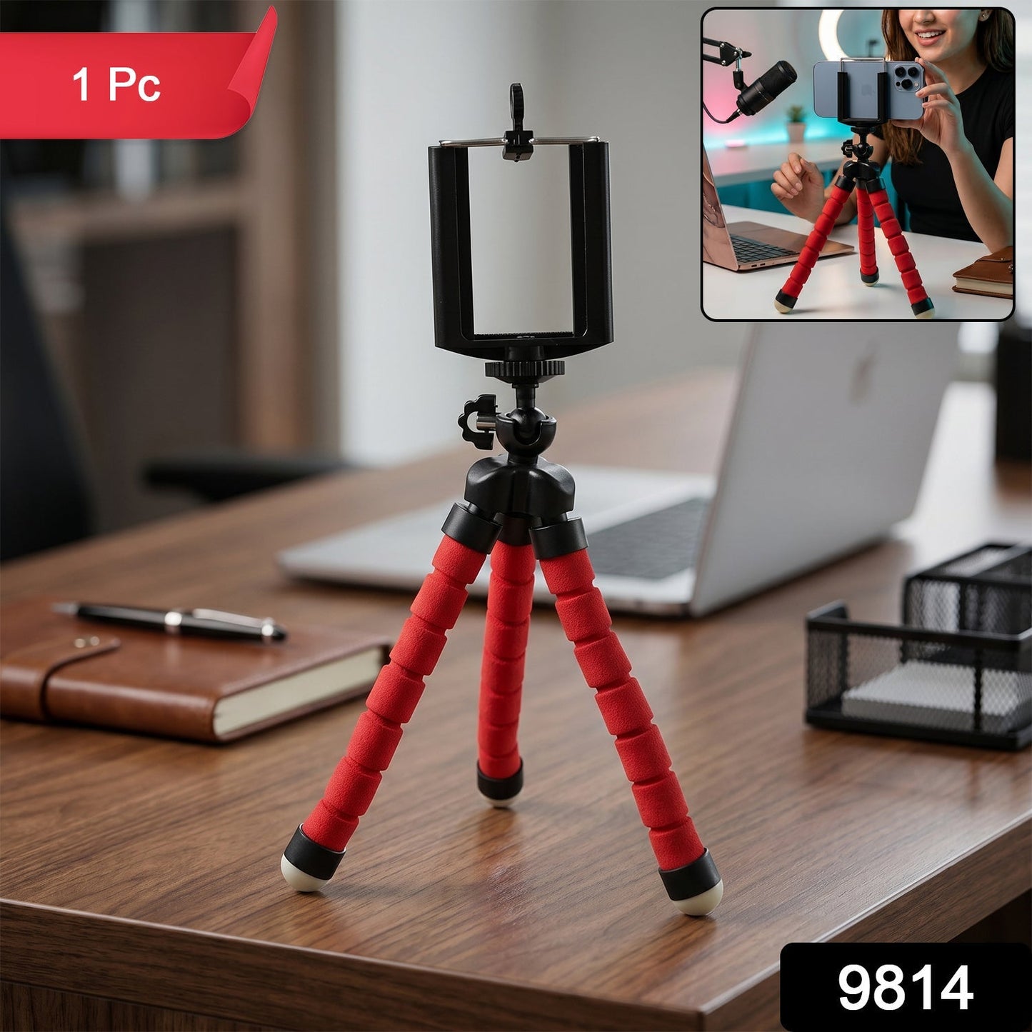 Pack of portable mini tripods ideal for vlogging and mobile photography