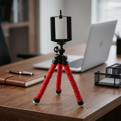 Octopus style tripod with clip holder for smartphones
