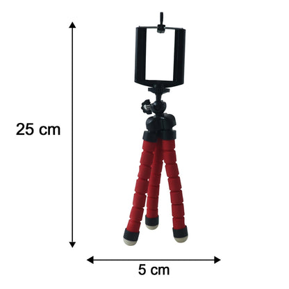 Size guide chart for flexible mini tripods