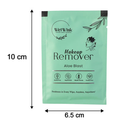 Makeup remover wipe size for convenient use