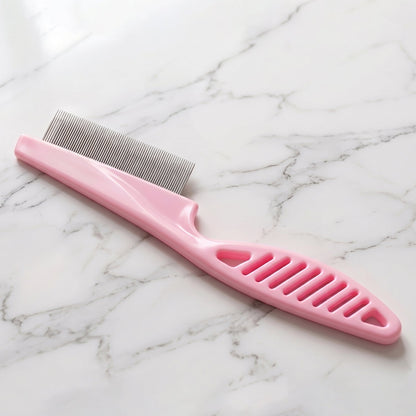 White dog grooming comb for shedding