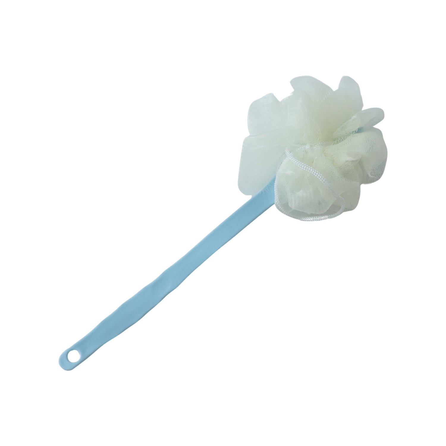 Close-up of exfoliating shower brush bristles