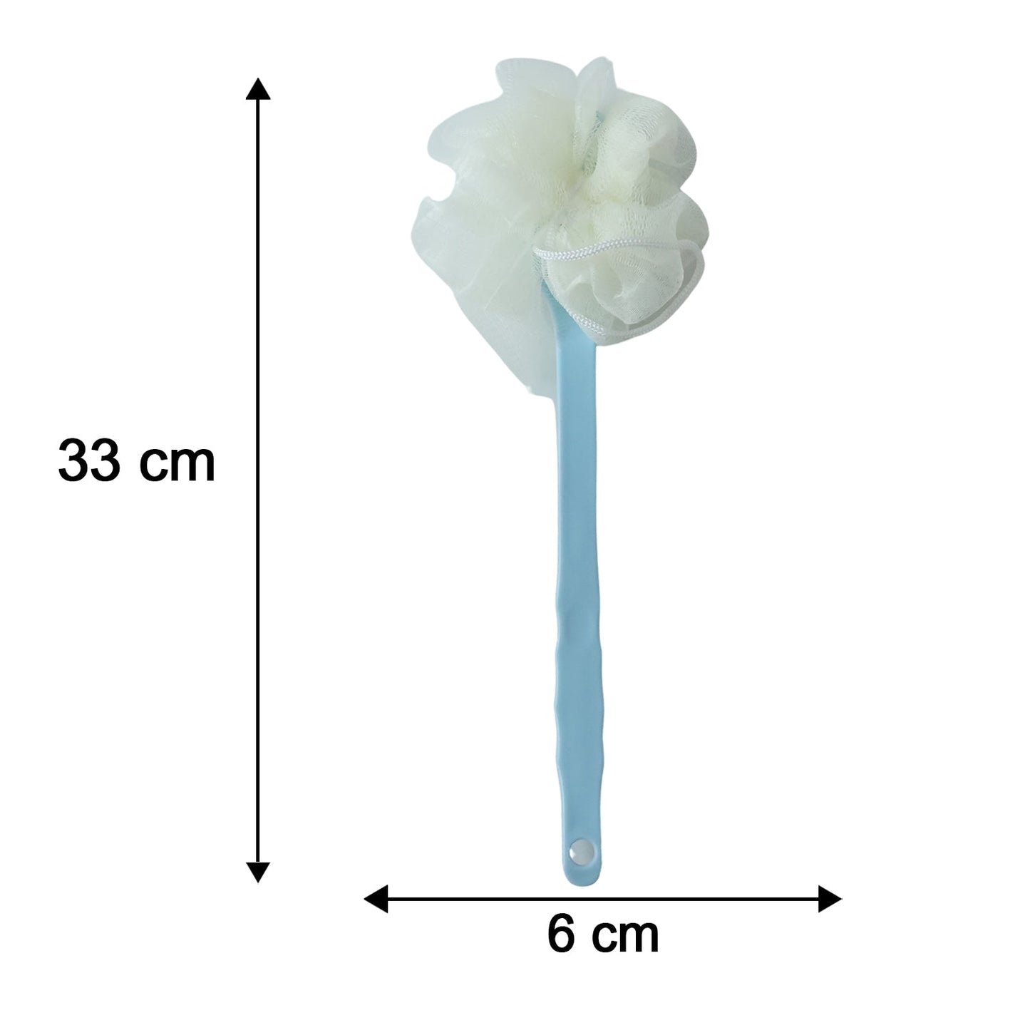 33cm long handle shower brush in use