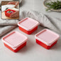 Mini plastic food container set with lids, ideal for small kitchen storage