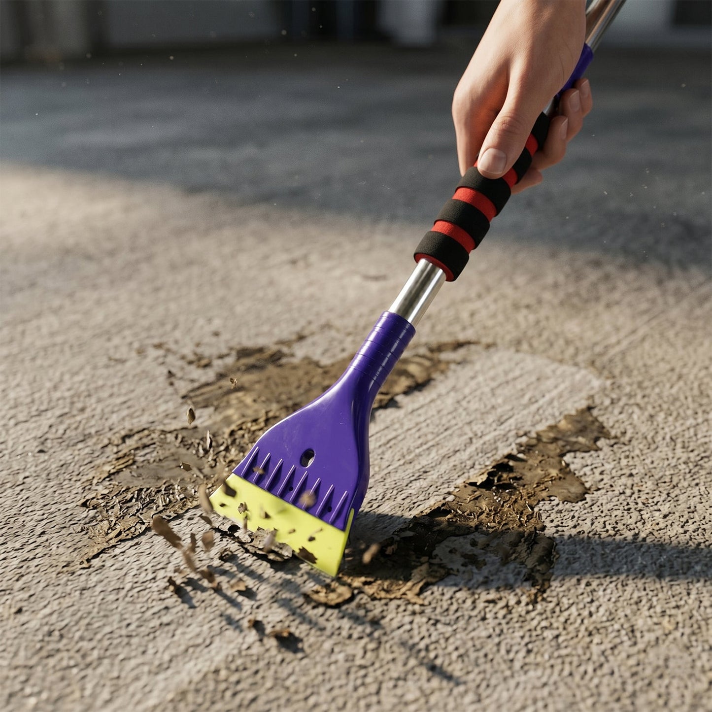 Long-handled cleaning brush suitable for hard-to-reach areas