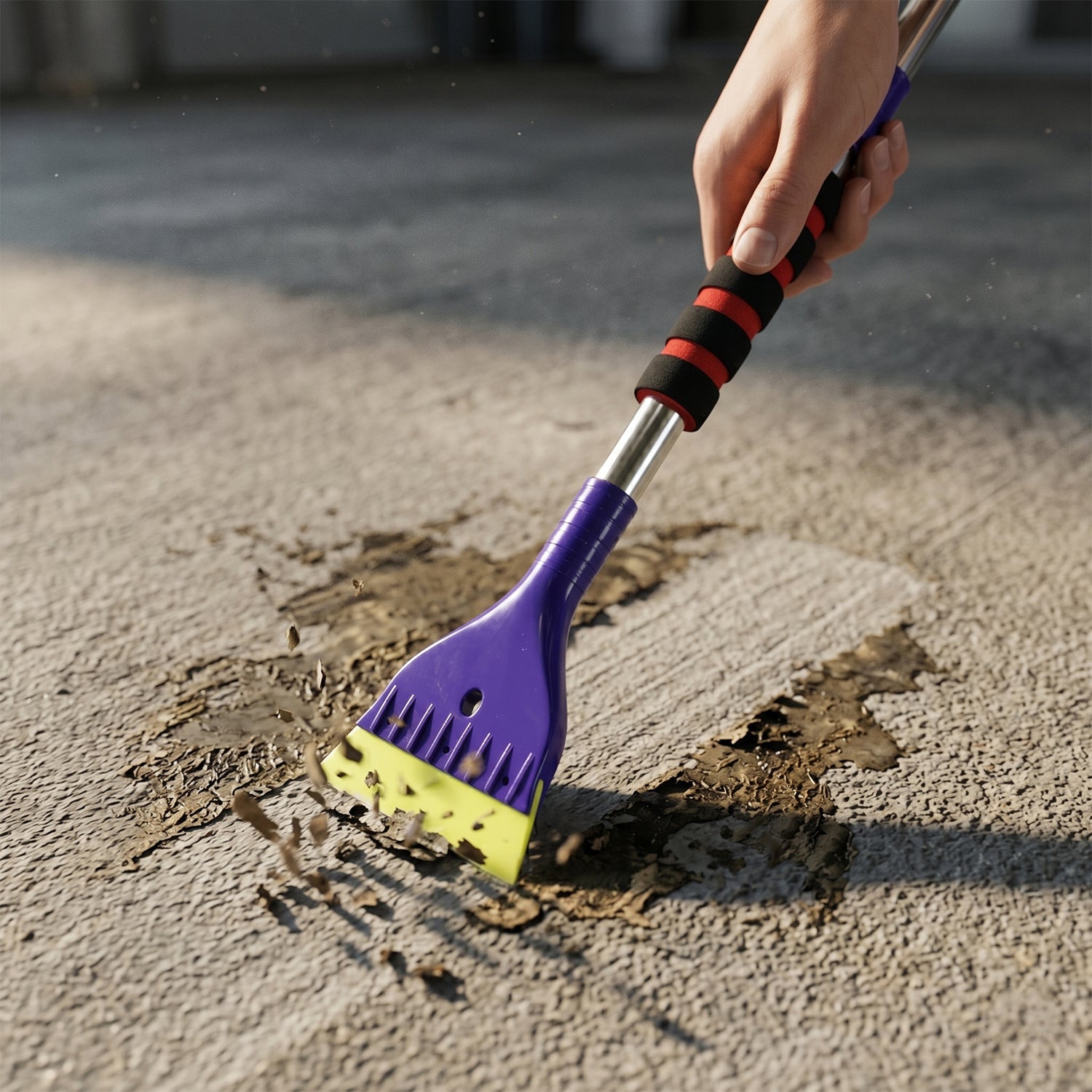 Long-handled cleaning brush suitable for hard-to-reach areas