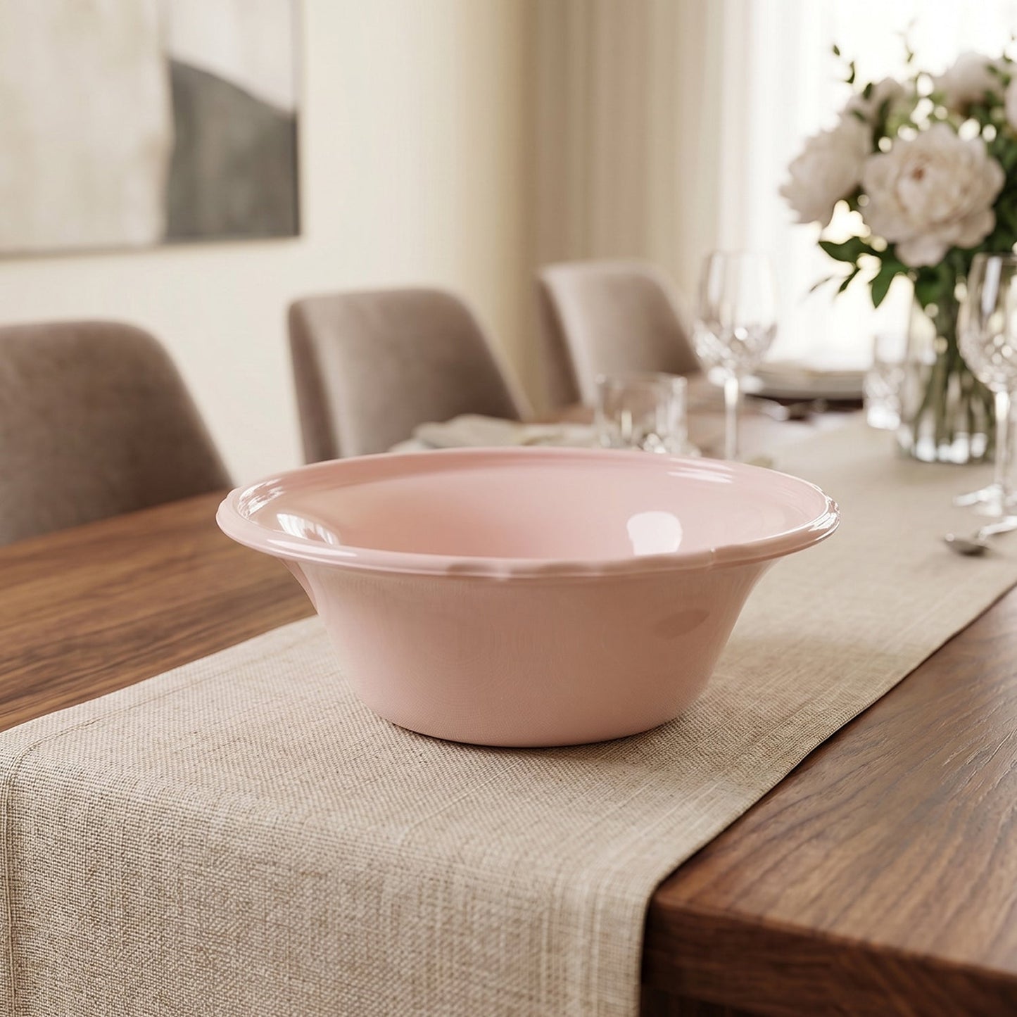 Unbreakable glossy finish plastic bowls for snacks and desserts