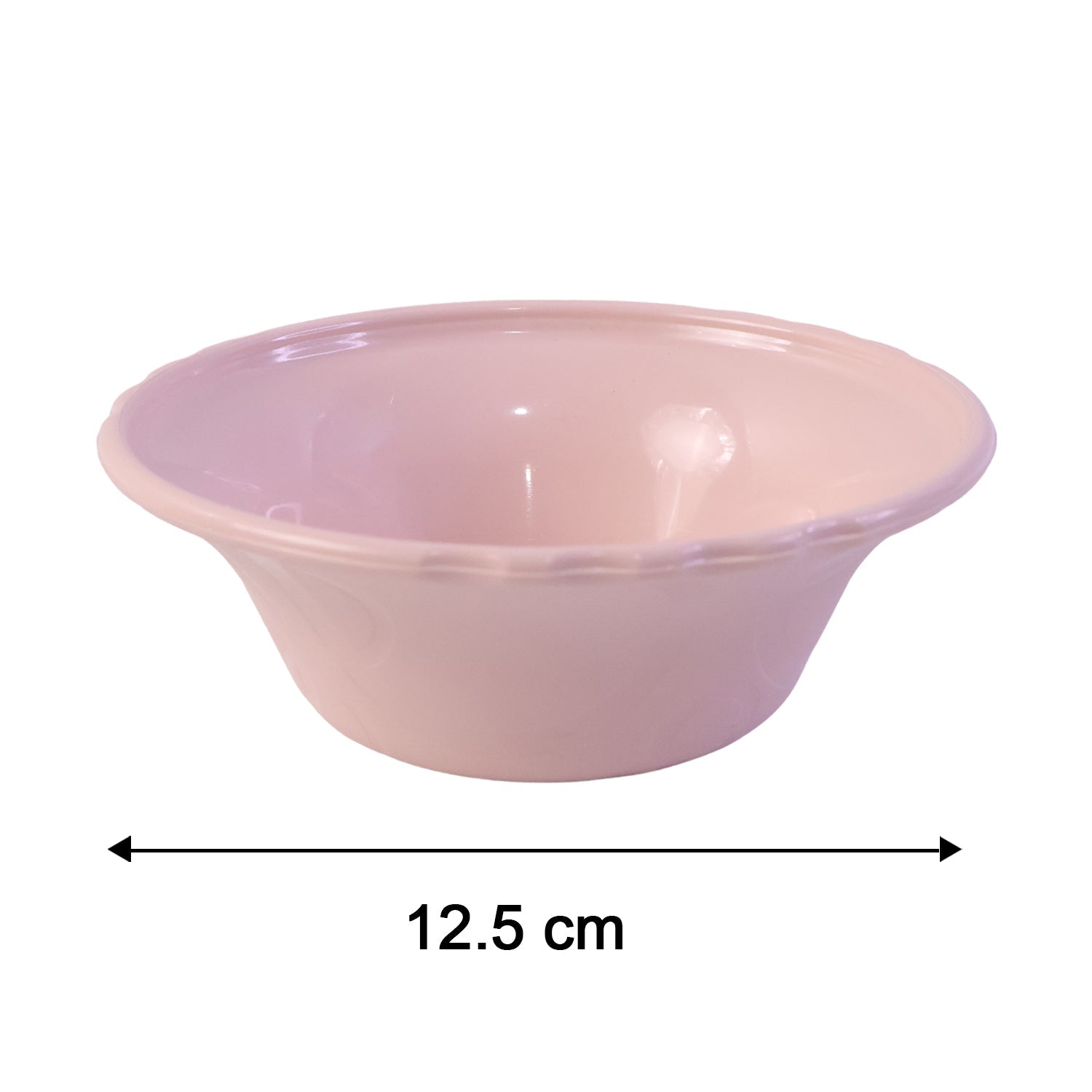 Size guide for plastic serving bowls in bright colours