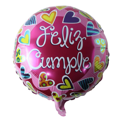 Kids birthday foil balloon in vibrant colors