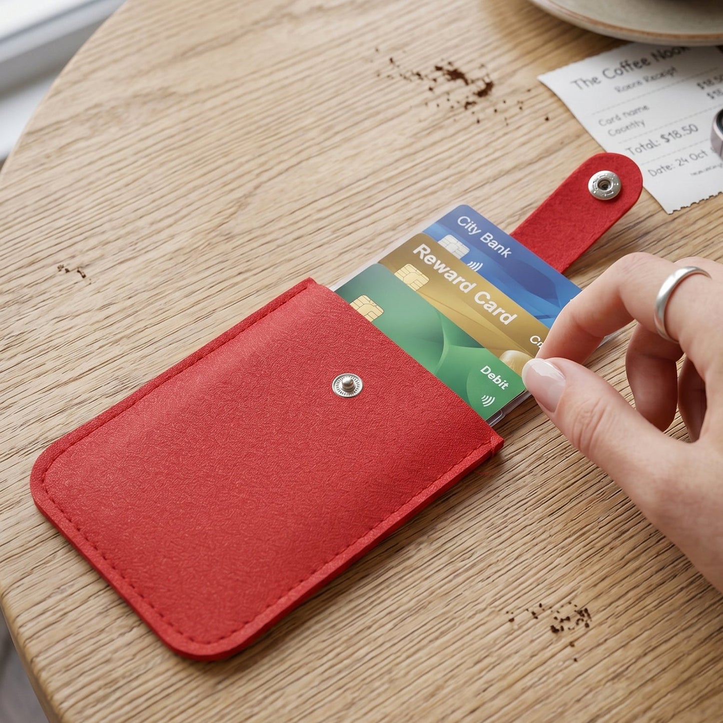Pocket-sized slim card holder wallet for everyday convenience