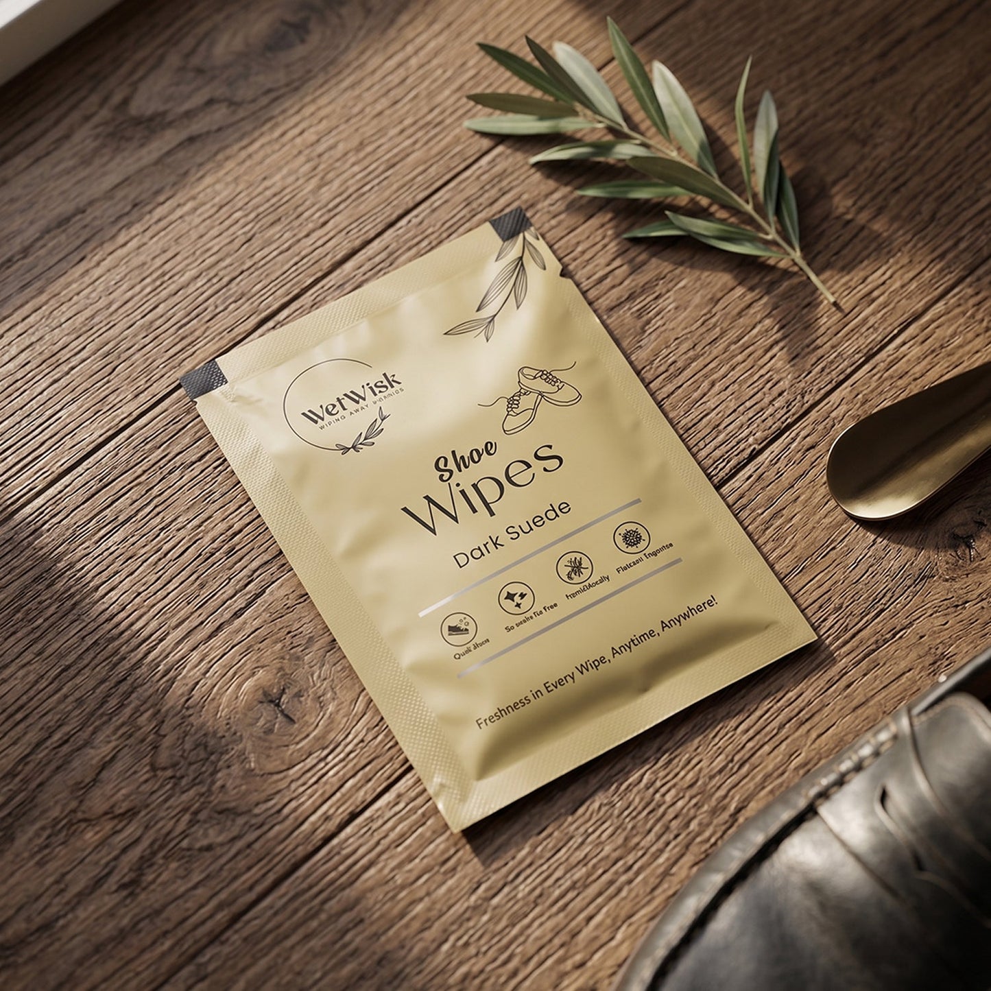 Disposable wipe for shoe cleaning and maintenance