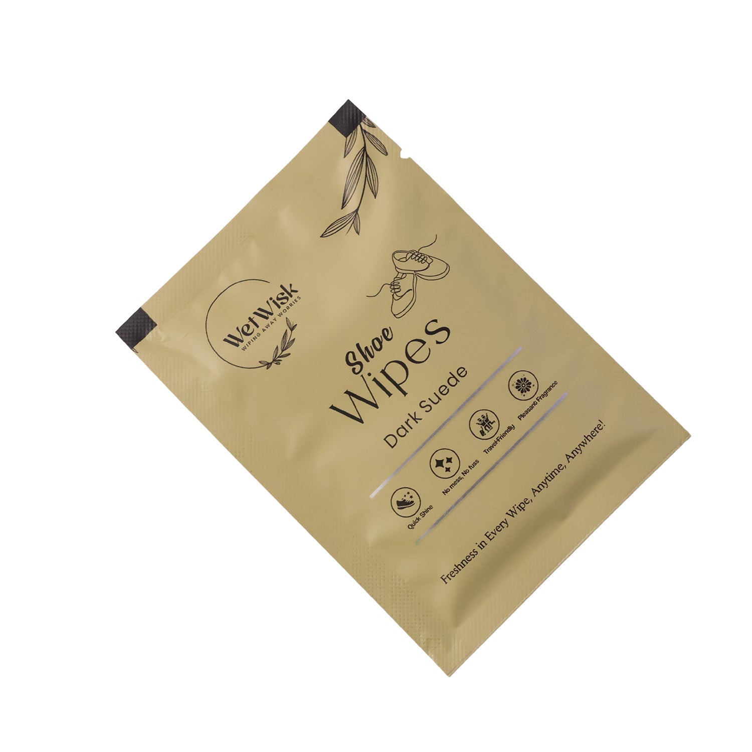 Shoe wipe for dirt stain removal on shoes