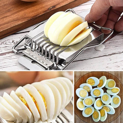 Egg cutter wire slicer in a kitchen setting
