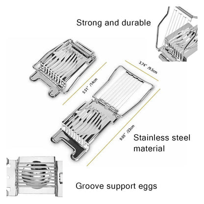 Egg slicer size guide and dimensions