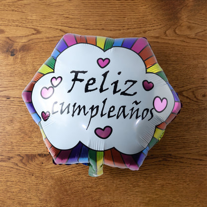 Kids' celebration with colorful foil balloon