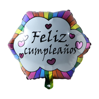Birthday backdrop decoration with shiny foil balloon