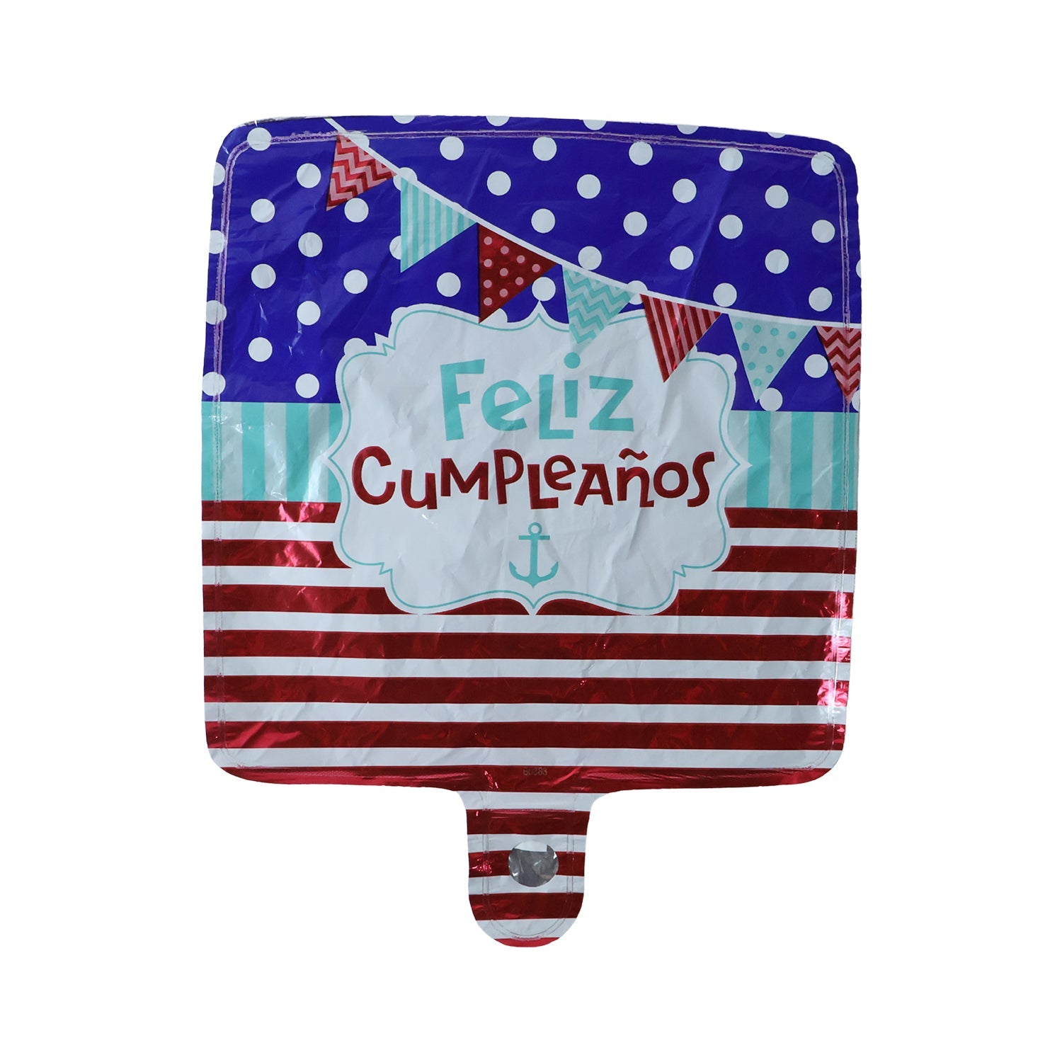 Feliz foil birthday balloon backdrop setup